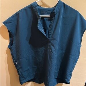 FIGS Rafaela oversized scrub top Caribbean blue 2xl